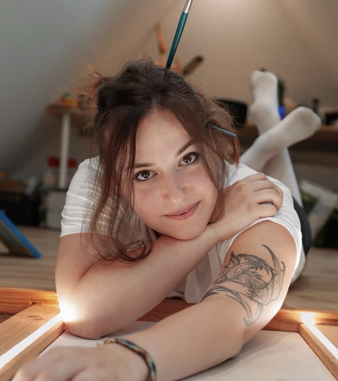 Maud dans son atelier